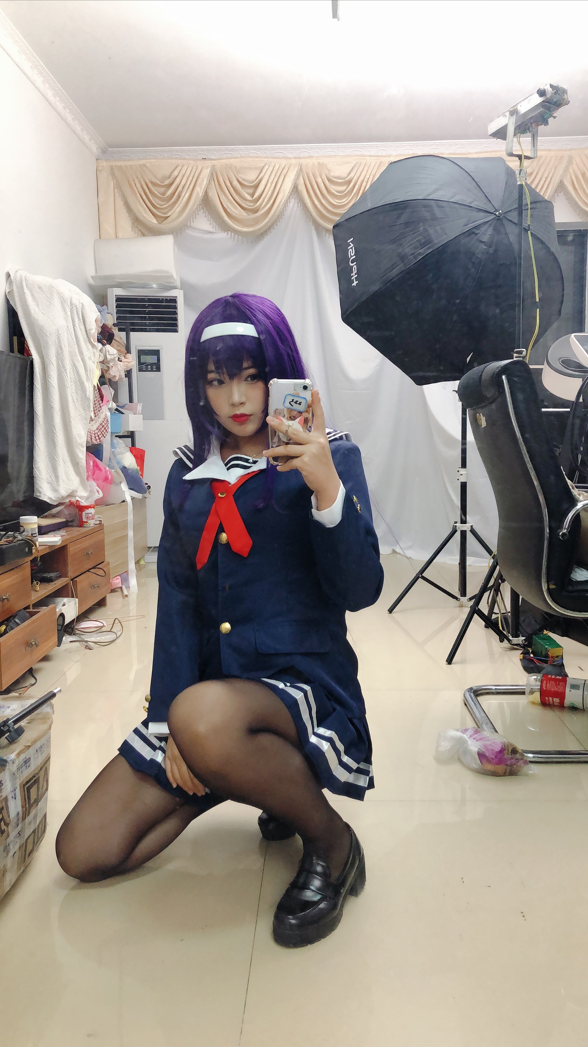 图片[1]-白烨烨_ – NO.005 白烨 学姐校服自拍 [26P]-XikXak